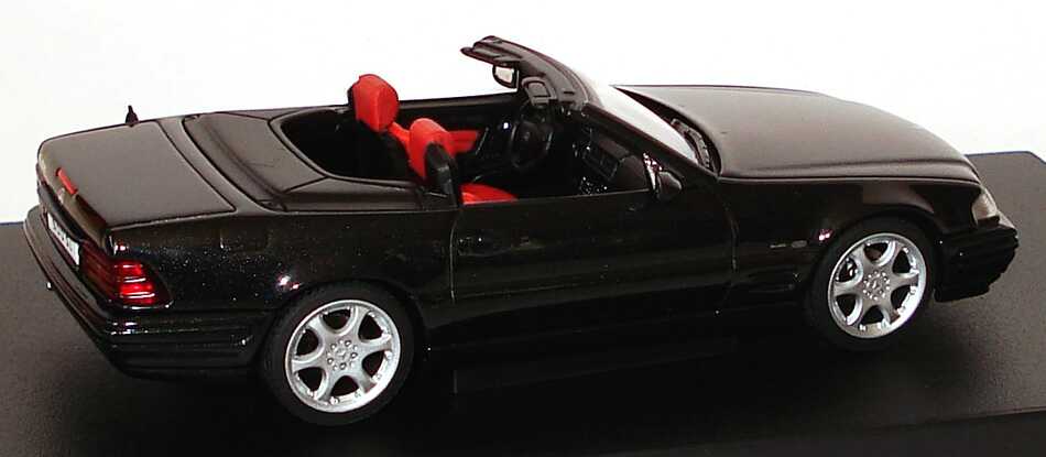 Foto 1:43 Mercedes-Benz 500SL (R129, Modell 98) schwarz-met. Final Edition Werbemodell AUTOart B66040579