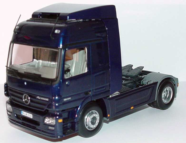 Foto 1:43 Mercedes-Benz Actros L MP2 Fv Cv 2a Szgm marineblau-met. Werbemodell Minichamps B66000515