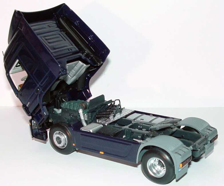 Foto 1:43 Mercedes-Benz Actros L MP2 Fv Cv 2a Szgm marineblau-met. Werbemodell Minichamps B66000515