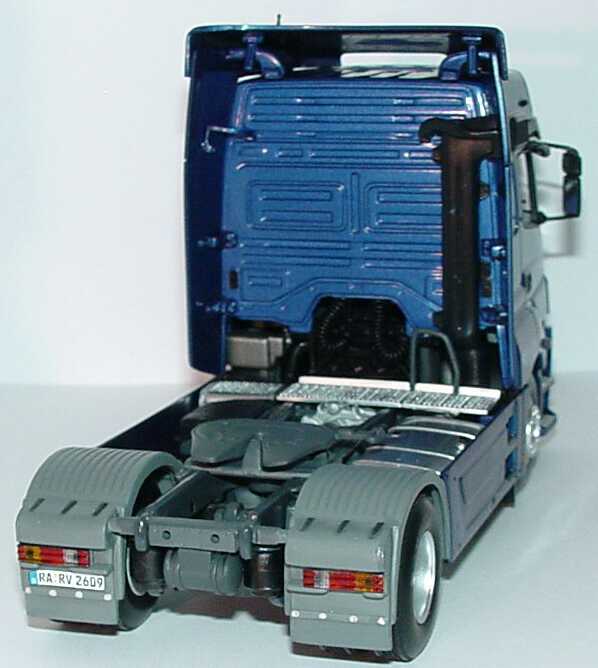Foto 1:43 Mercedes-Benz Axor Fv Cv 2a Szgm denimblau-met. Werbemodell Minichamps B66000512