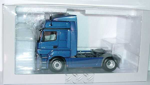 Foto 1:43 Mercedes-Benz Axor Fv Cv 2a Szgm denimblau-met. Werbemodell Minichamps B66000512