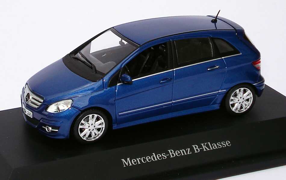 Foto 1:43 Mercedes-Benz B-Klasse Facelift 2008 (W245) lotusblau-met. Werbemodell Minichamps B66962407