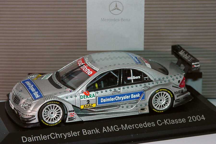 Foto 1:43 Mercedes-Benz C-Klasse DTM 2004 Mercedes-Bank Nr.2, Christijan Albers Werbemodell Minichamps B66962208