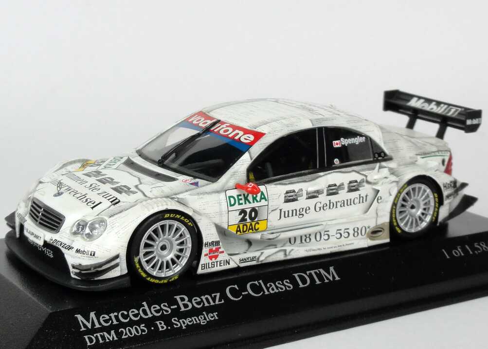 Foto 1:43 Mercedes-Benz C-Klasse DTM 2005 Persson, Junge Gebrauchte Nr.20, Bruno Spengler Minichamps 400053520