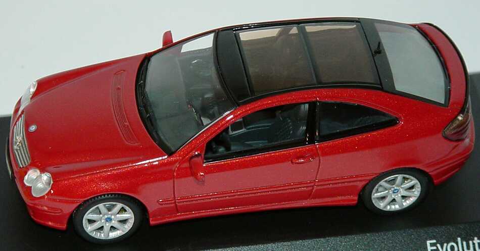 Foto 1:43 Mercedes-Benz C-Klasse Sport Coupé aventurinorangemet., Sportpaket Evolution Werbemodell Minichamps B66961917