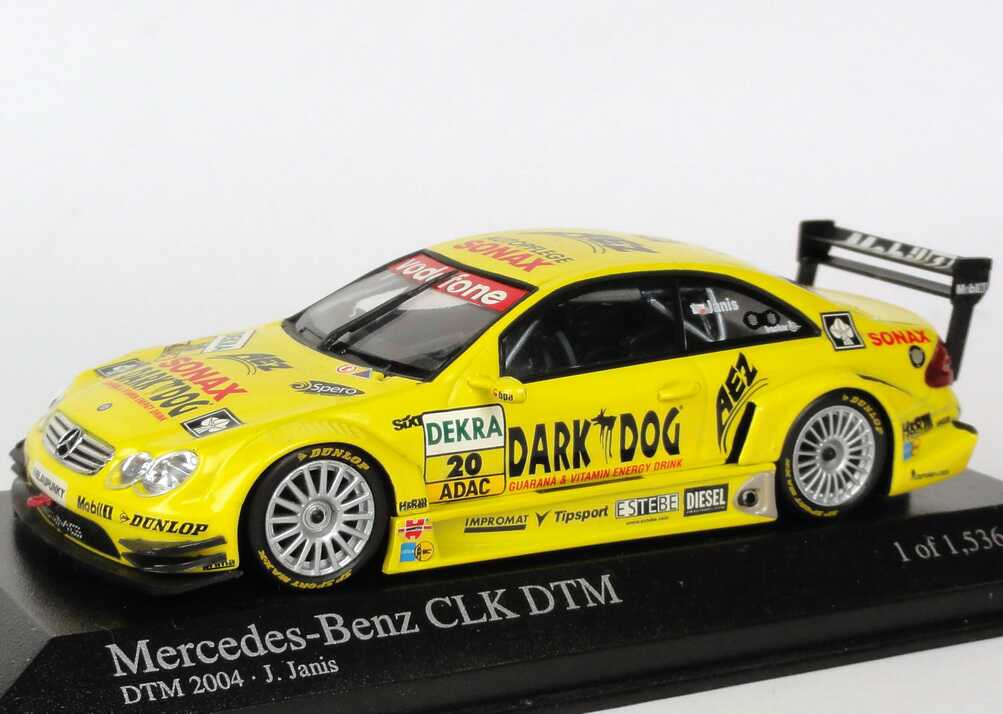 Foto 1:43 Mercedes-Benz CLK DTM 2004 Rosberg, Dark Dog Nr.20, Jaroslav Janis Minichamps 400043320