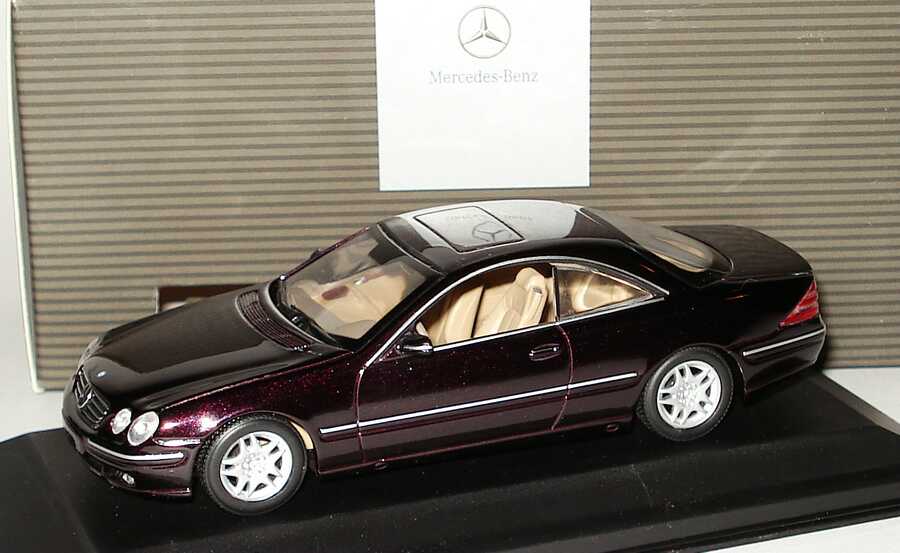 Foto 1:43 Mercedes-Benz CL Coupé (C215) dunkelviolett-met. Werbemodell Minichamps B66960301