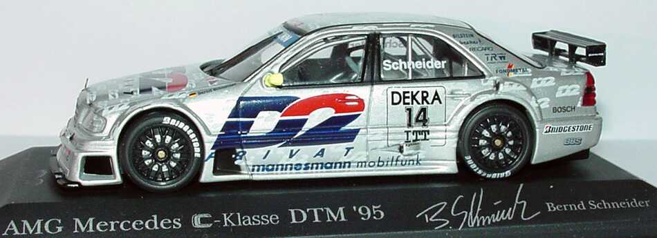 Foto 1:43 Mercedes-Benz C 180 DTM 1995 AMG, D2 Privat Nr.14, Schneider Werbemodell Minichamps B66005018