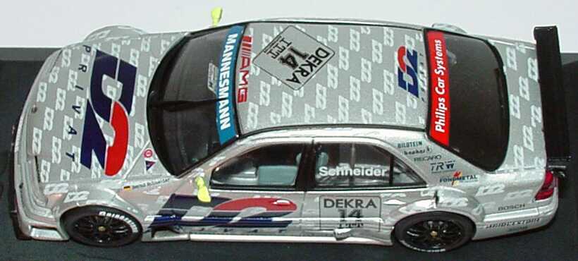 Foto 1:43 Mercedes-Benz C 180 DTM 1995 AMG, D2 Privat Nr.14, Schneider Werbemodell Minichamps B66005018
