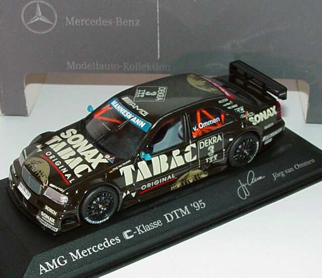 Foto 1:43 Mercedes-Benz C 180 DTM 1995 AMG, Tabac/Sonax Nr. 3, v. Ommen Werbemodell Minichamps B66005016