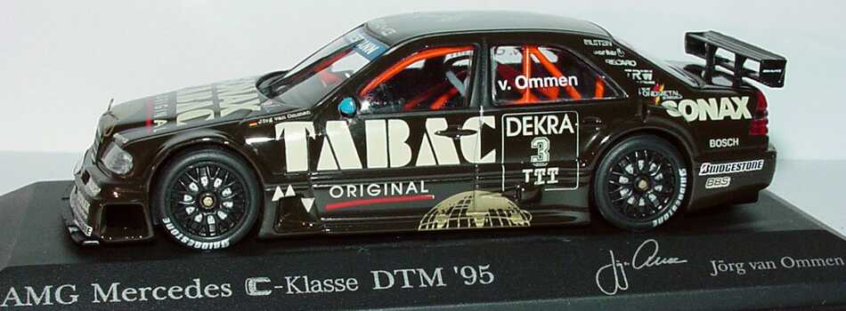 Foto 1:43 Mercedes-Benz C 180 DTM 1995 AMG, Tabac/Sonax Nr. 3, v. Ommen Werbemodell Minichamps B66005016