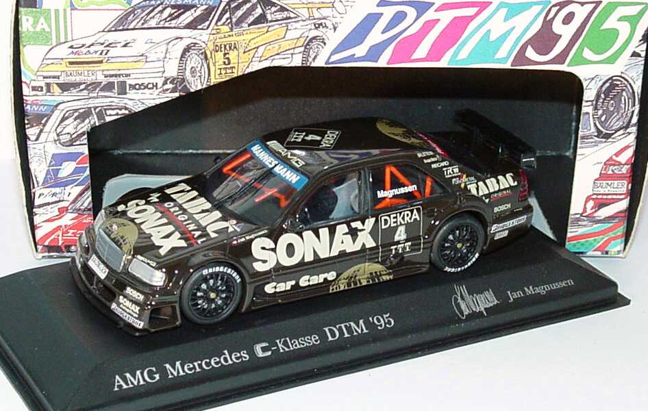 Foto 1:43 Mercedes-Benz C 180 DTM 1995 AMG, Tabac/Sonax Nr.4, Magnussen Minichamps 430953504