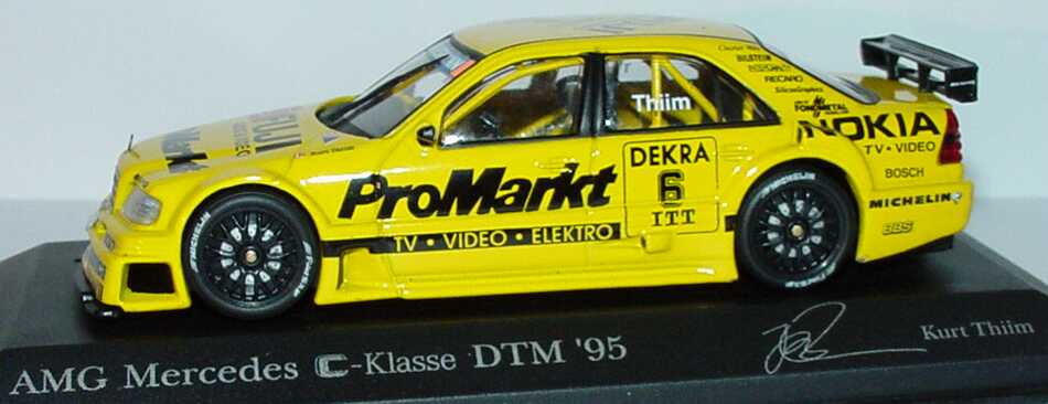 Foto 1:43 Mercedes-Benz C 180 DTM 1995 Zakspeed, ProMarkt Nr.6, Kurt Thiim Werbemodell Minichamps B66005017