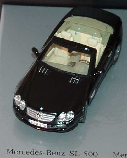 Foto 1:43 Mercedes-Benz Der Mythos SL (SL 500 schwarz + SL 55 AMG silber-met. + SL 65 AMG silber-met. mit funktionalen Variodächern) Werbemodell Norev B66962235
