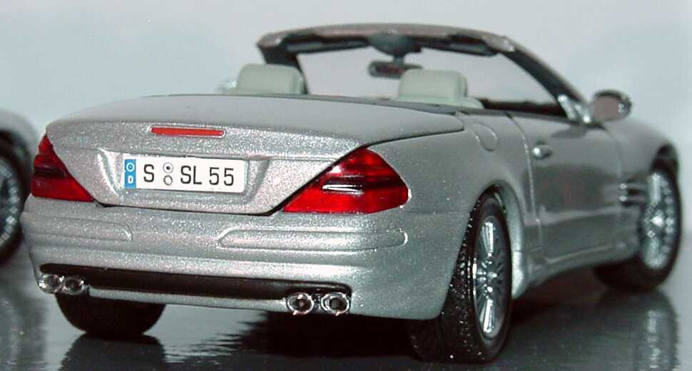 Foto 1:43 Mercedes-Benz Der Mythos SL (SL 500 schwarz + SL 55 AMG silber-met. + SL 65 AMG silber-met. mit funktionalen Variodächern) Werbemodell Norev B66962235