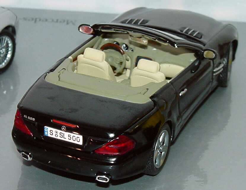 Foto 1:43 Mercedes-Benz Der Mythos SL (SL 500 schwarz + SL 55 AMG silber-met. + SL 65 AMG silber-met. mit funktionalen Variodächern) Werbemodell Norev B66962235