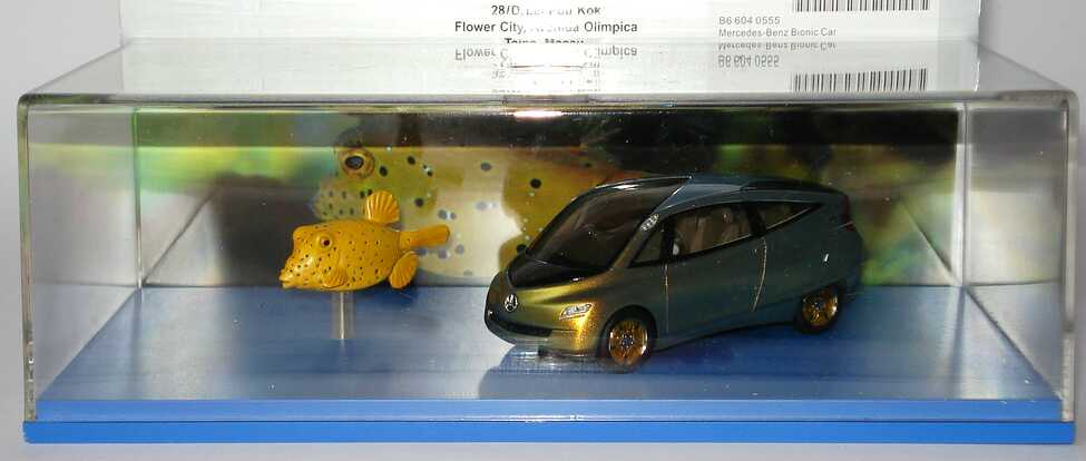 Foto 1:43  Mercedes-Benz Forschungsfahrzeug Bionic Car, Diorama mit Kofferfisch Werbemodell Minimax B66040555