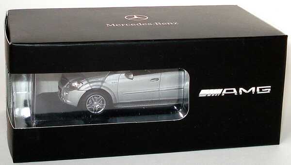 Foto 1:43 Mercedes-Benz ML 63 AMG Facelift 2008 (W164) silber-met. Werbemodell Minichamps B66960017