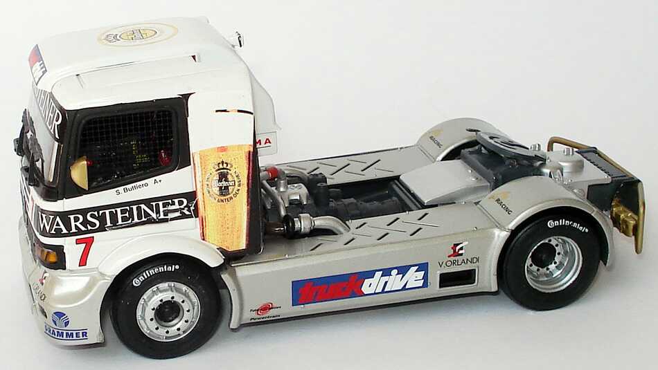 Foto 1:43 Mercedes-Benz Race Atego ETRC 1999 Warsteiner (schwarz) Nr.7, Stefano Buttiero Werbemodell Minichamps B66000288