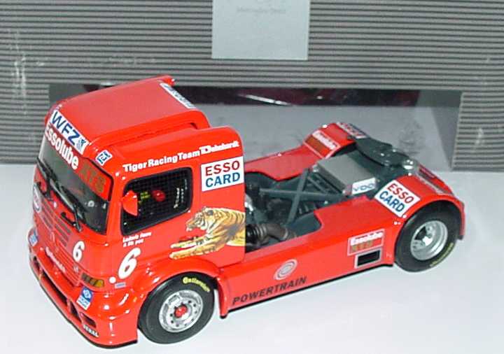 Foto 1:43 Mercedes-Benz Race Atego ETRC 2000 Esso, Tiger Racing Team Dehnhardt Nr.6, Ludovic Faure Werbemodell Minichamps B66000430