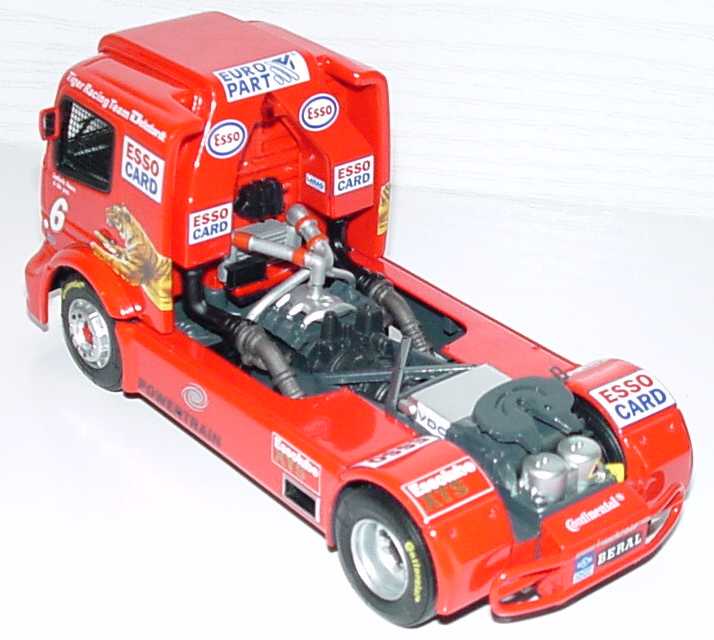 Foto 1:43 Mercedes-Benz Race Atego ETRC 2000 Esso, Tiger Racing Team Dehnhardt Nr.6, Ludovic Faure Werbemodell Minichamps B66000430