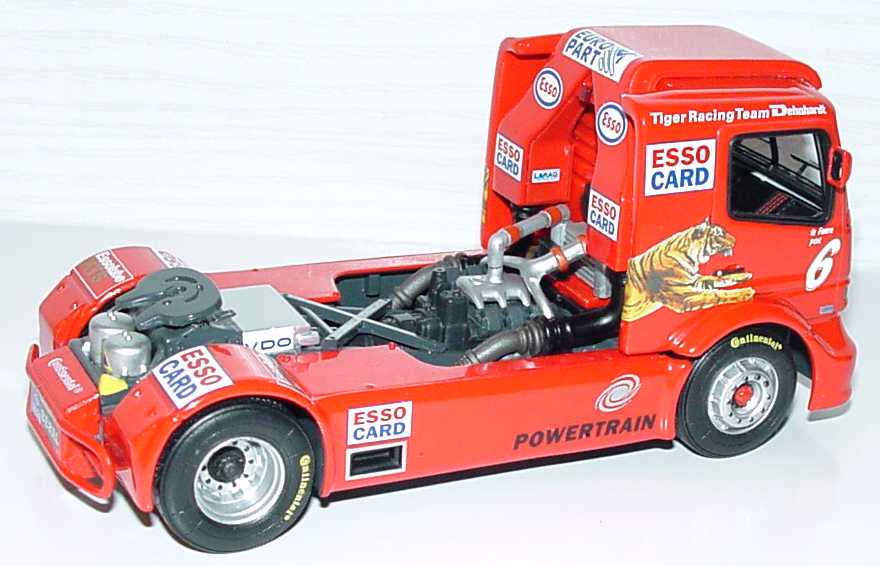 Foto 1:43 Mercedes-Benz Race Atego ETRC 2000 Esso, Tiger Racing Team Dehnhardt Nr.6, Ludovic Faure Werbemodell Minichamps B66000430