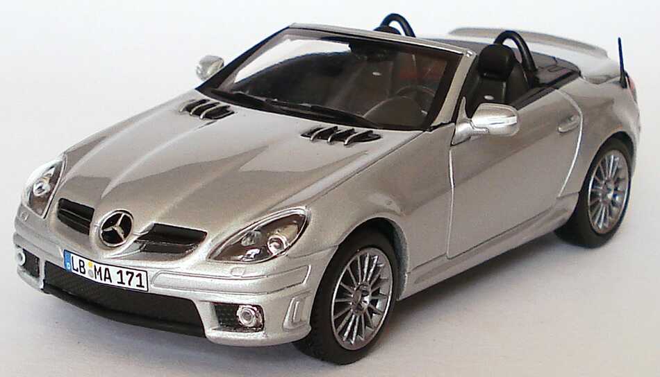 Foto 1:43 Mercedes-Benz SLK 55 AMG Facelift 2008 (R171) iridiumsilber-met. Werbemodell Minichamps B66960019