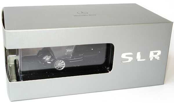 Foto 1:43 Mercedes-Benz SLR McLaren Roadster (R199) crystal galaxite black Werbemodell Minichamps B66961006