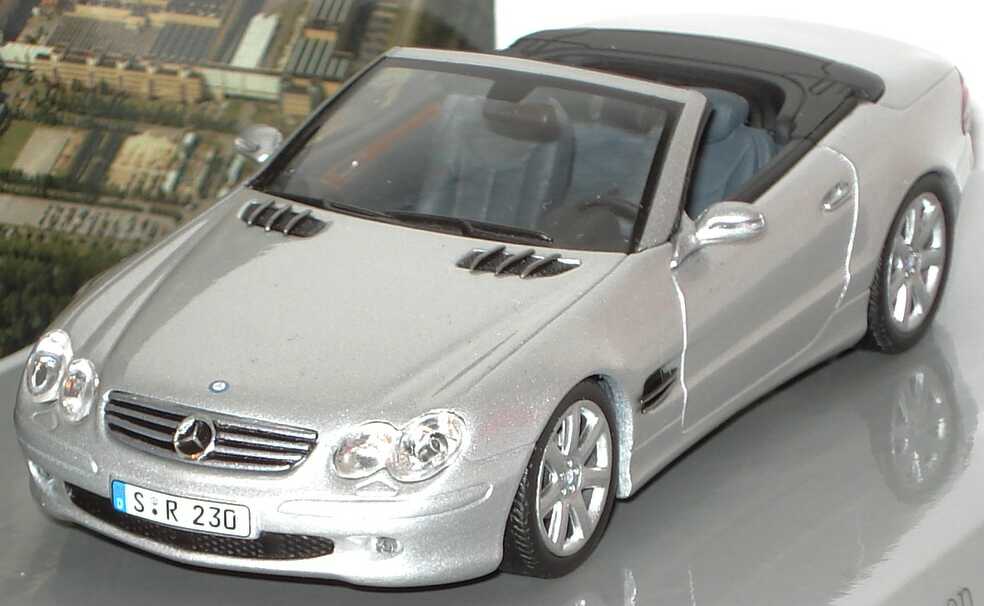 Foto 1:43 Mercedes-Benz SL 500 (R230) brillantsilber-met. Werksedition Werk Bremen Werbemodell Minichamps B66962241