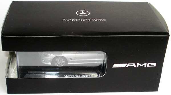 Foto 1:43 Mercedes-Benz SL 65 AMG (R230, Modell 2008) silber-met. Werbemodell Minichamps B66960601