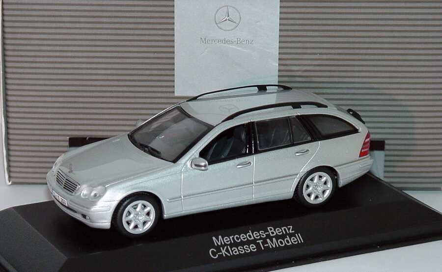 Foto 1:43 Mercedes Benz C-Klasse T-Modell (S203) brillantsilber-met. Werbemodell Minichamps B66961919