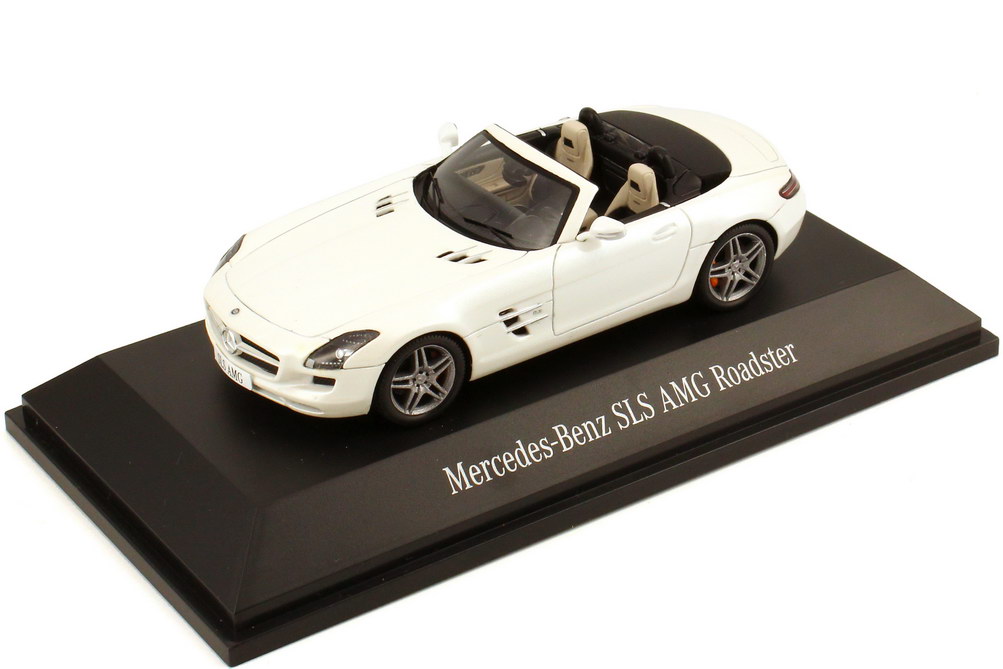 Foto 1:43 Mercedes-Benz SLS AMG Roadster (R197) dsigno-mystic-weiß-met. Werbemodell Spark B66960159
