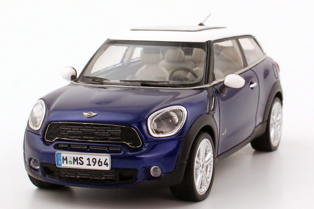 Foto 1:43 Mini Paceman Cooper S ALL4 (R61) starligh-blue-met., Dach weiß Werbemodell BMW-Group 80422318652