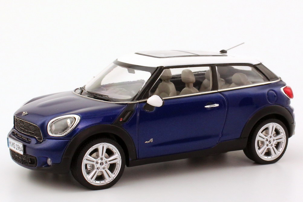 Foto 1:43 Mini Paceman Cooper S ALL4 (R61) starligh-blue-met., Dach weiß Werbemodell BMW-Group 80422318652