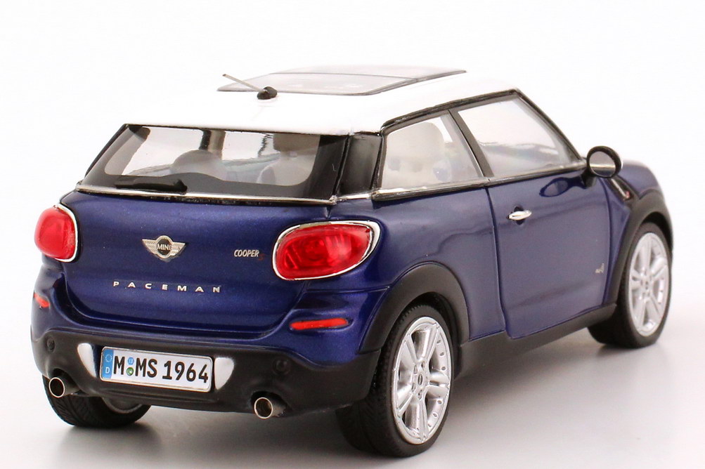 Foto 1:43 Mini Paceman Cooper S ALL4 (R61) starligh-blue-met., Dach weiß Werbemodell BMW-Group 80422318652