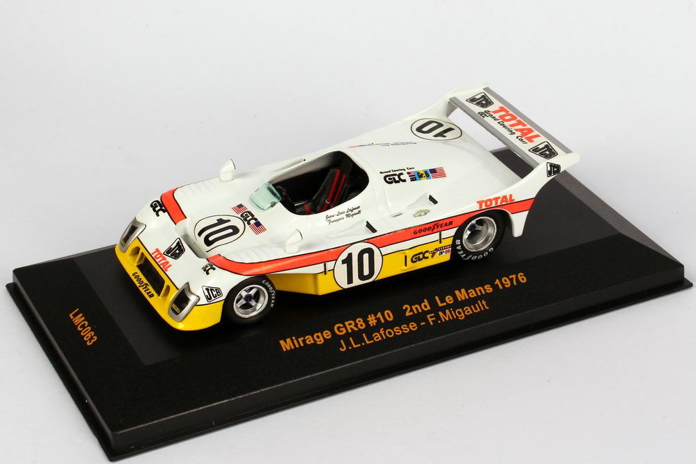 Foto 1:43 Mirage GR8 24h von Le Mans 1976 GTC Nr.10, Lafosse / Migault (2. Platz) Ixo LMC063