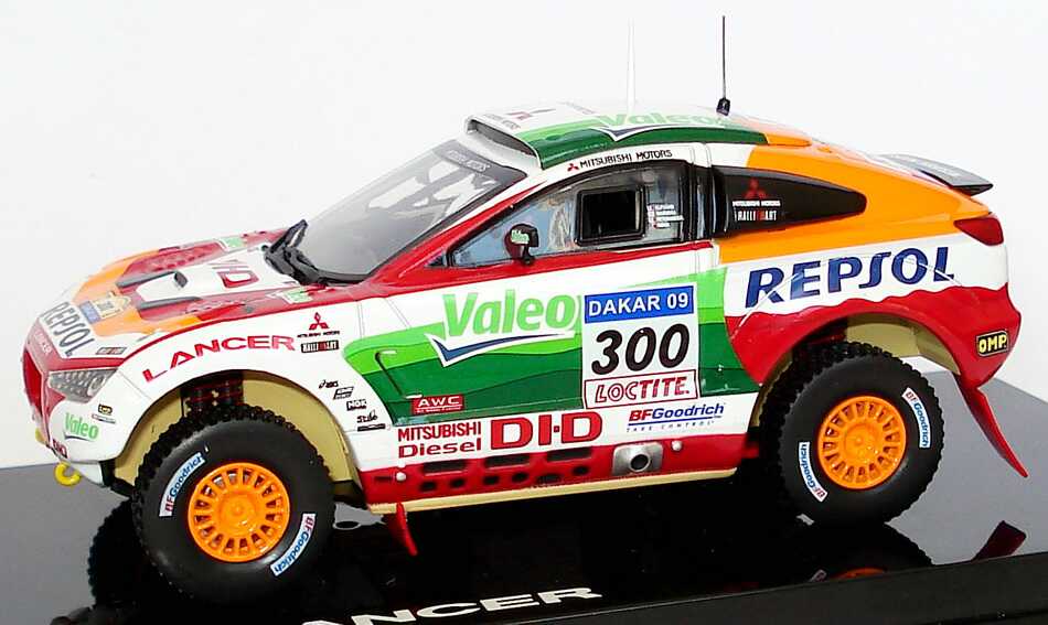 Foto 1:43 Mitsubishi Racing Lancer Rallye Dakar 2009 Repsol Nr.300 Werbemodell Vitesse MME50208