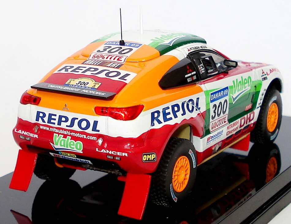 Foto 1:43 Mitsubishi Racing Lancer Rallye Dakar 2009 Repsol Nr.300 Werbemodell Vitesse MME50208