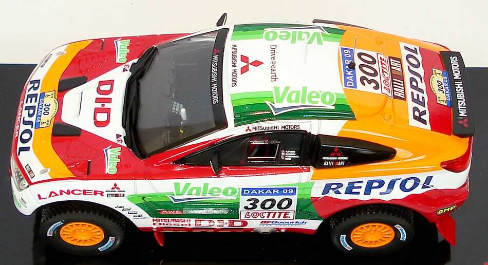 Foto 1:43 Mitsubishi Racing Lancer Rallye Dakar 2009 Repsol Nr.300 Werbemodell Vitesse MME50208