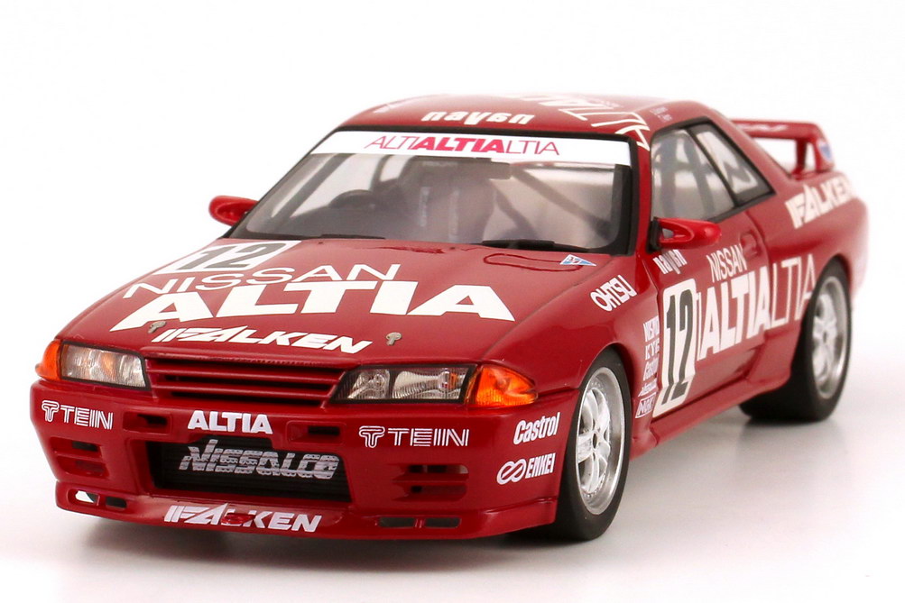 Foto 1:43 Nissan Skyline GT-R R32 N1 1992 - Altia Falken Racing Team Nr.12 - Katura / Hara - mit Autogramm - hpi-racing 8138