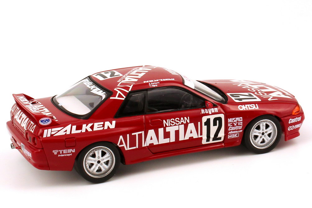 Foto 1:43 Nissan Skyline GT-R R32 N1 1992 - Altia Falken Racing Team Nr.12 - Katura / Hara - mit Autogramm - hpi-racing 8138