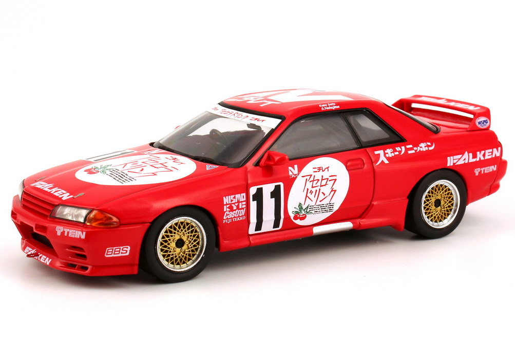 Foto 1:43 Nissan Skyline GT-R (R32) N1 JTCC 1991 Nichirei Acerola, Falken Nr.11, K. Sato / S. Nakajima hpi-racing 8137