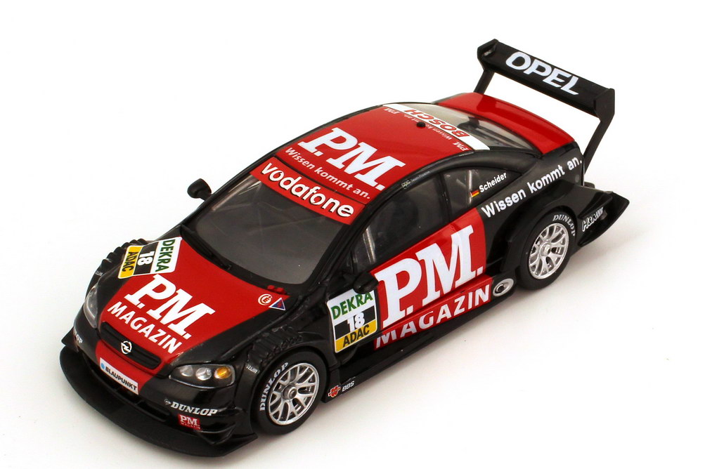 Foto 1:43 Opel Astra V8 Coupé DTM 2003 P.M. Magazin Nr.18, Timo Scheider Schuco 04886