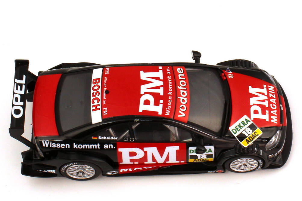 Foto 1:43 Opel Astra V8 Coupé DTM 2003 P.M. Magazin Nr.18, Timo Scheider Schuco 04886