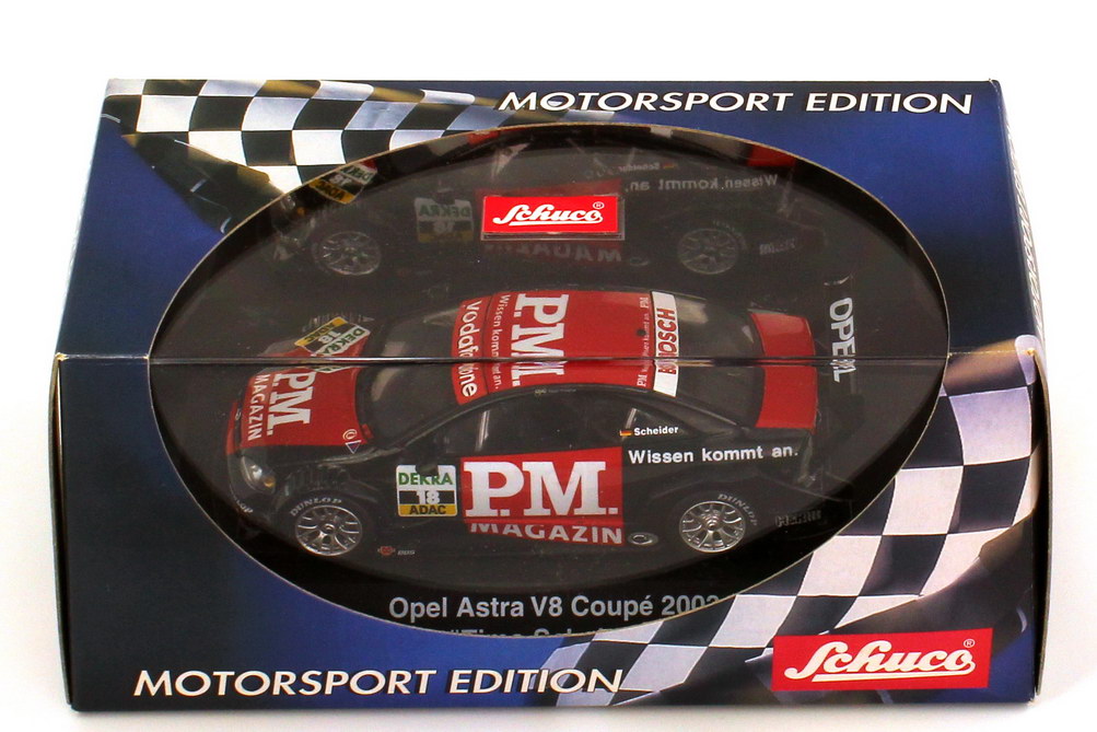 Foto 1:43 Opel Astra V8 Coupé DTM 2003 P.M. Magazin Nr.18, Timo Scheider Schuco 04886