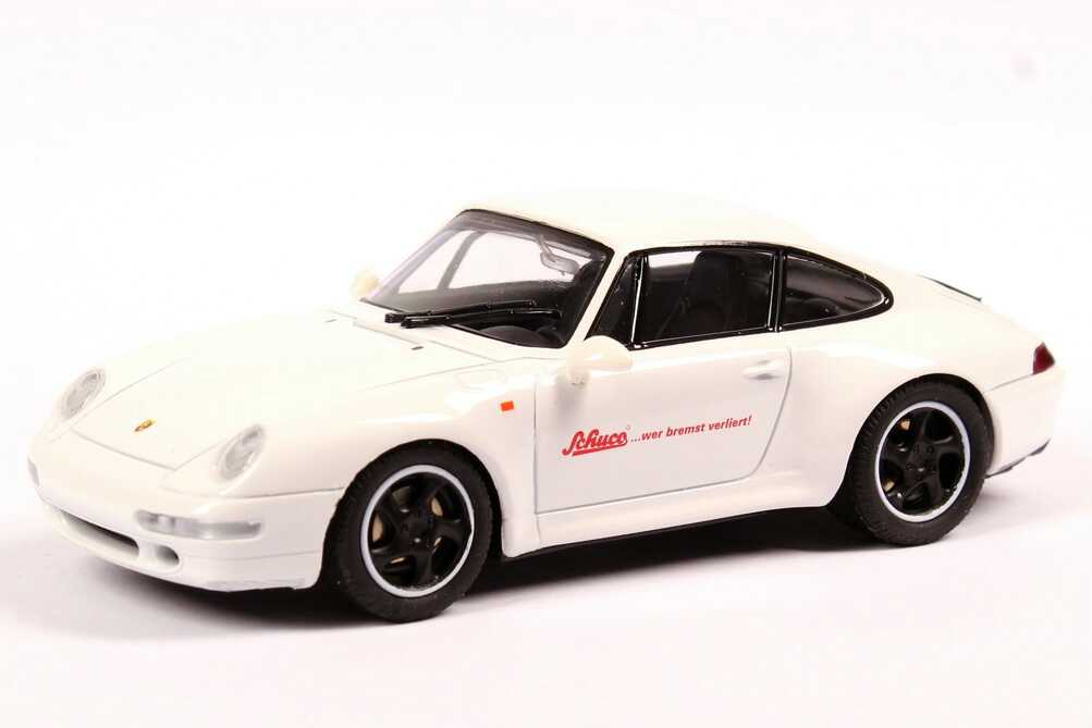 Foto 1:43 Porsche 911 Carrera 4S (993) weiß Schuco... wer bremst verliert! Schuco 04153