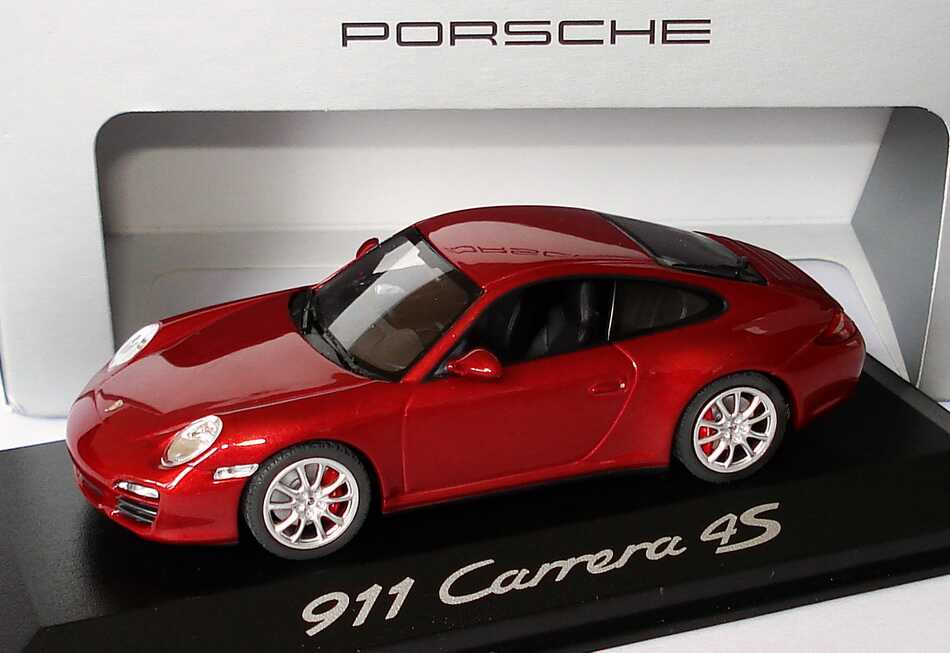 Foto 1:43 Porsche 911 Carrera 4S (997, Modell 2009) rubinrot-met. Werbemodell Minichamps WAP02001718