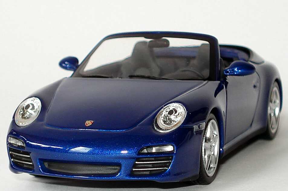 Foto 1:43 Porsche 911 Carrera 4S Cabrio (997, Modell 2009) aquablau-met. Werbemodell Minichamps WAP02001818