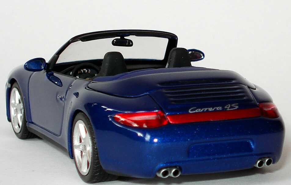 Foto 1:43 Porsche 911 Carrera 4S Cabrio (997, Modell 2009) aquablau-met. Werbemodell Minichamps WAP02001818