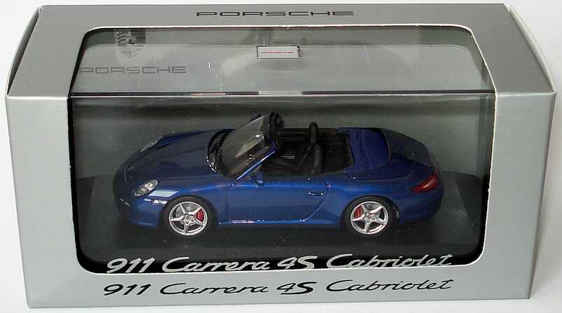 Foto 1:43 Porsche 911 Carrera 4S Cabrio (997, Modell 2009) aquablau-met. Werbemodell Minichamps WAP02001818